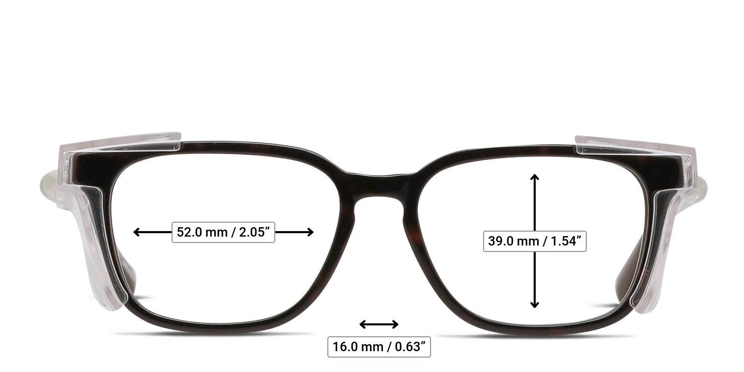 Pentax Classic 10 Brown, Tortoise glasses - Measurements