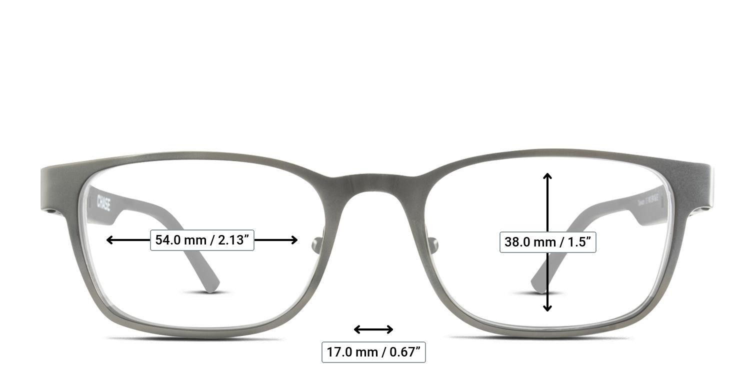 Wiley X Chase Gunmetal glasses - Measurements