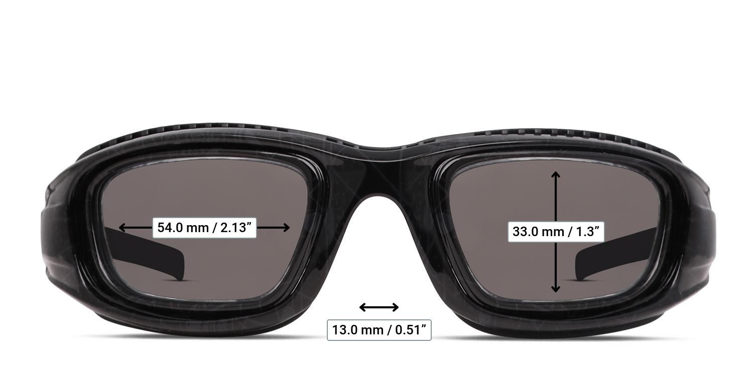 Pentax ZT45-6 Shiny Black glasses - Measurements