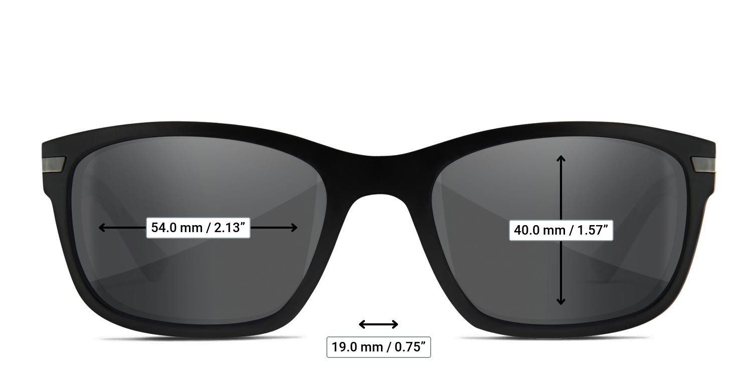 Wiley X Helix Matte Black glasses - Measurements