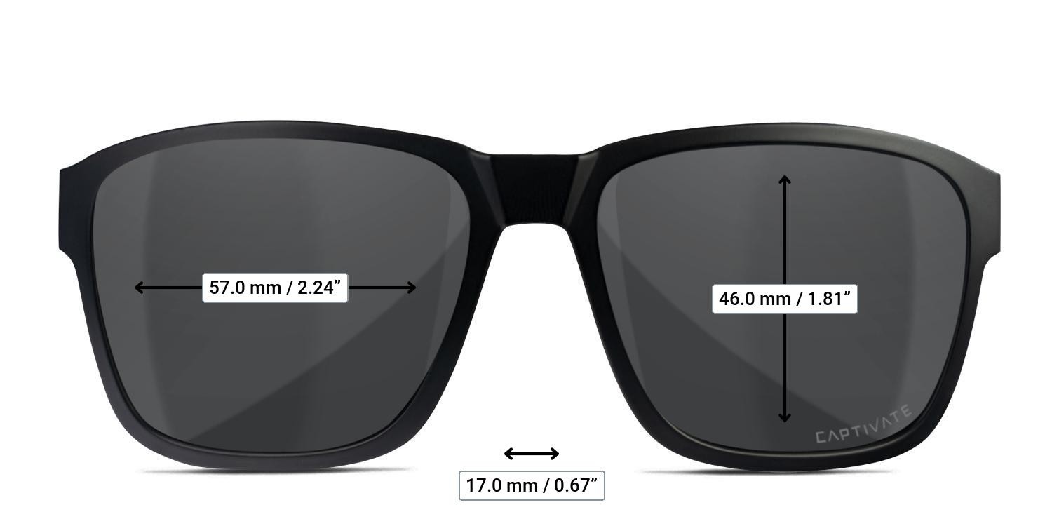 Wiley X Trek Black glasses - Measurements