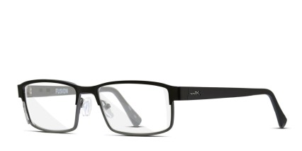 Wiley X Fusion Black, Gunmetal glasses - Black / Gunmetal - Angle View