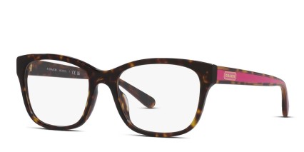 Coach HC6197U Brown, Tortoise glasses - Brown / Tortoise - Angle View