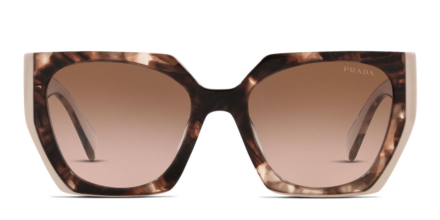 Prada PR 15WS Tortoise, Pink glasses - Tortoise / Pink - Frontal View