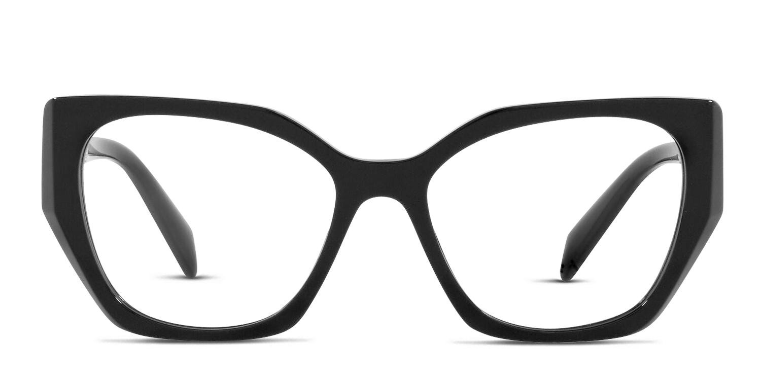 Prada PR 18WV Shiny Black glasses - Shiny Black - Frontal View