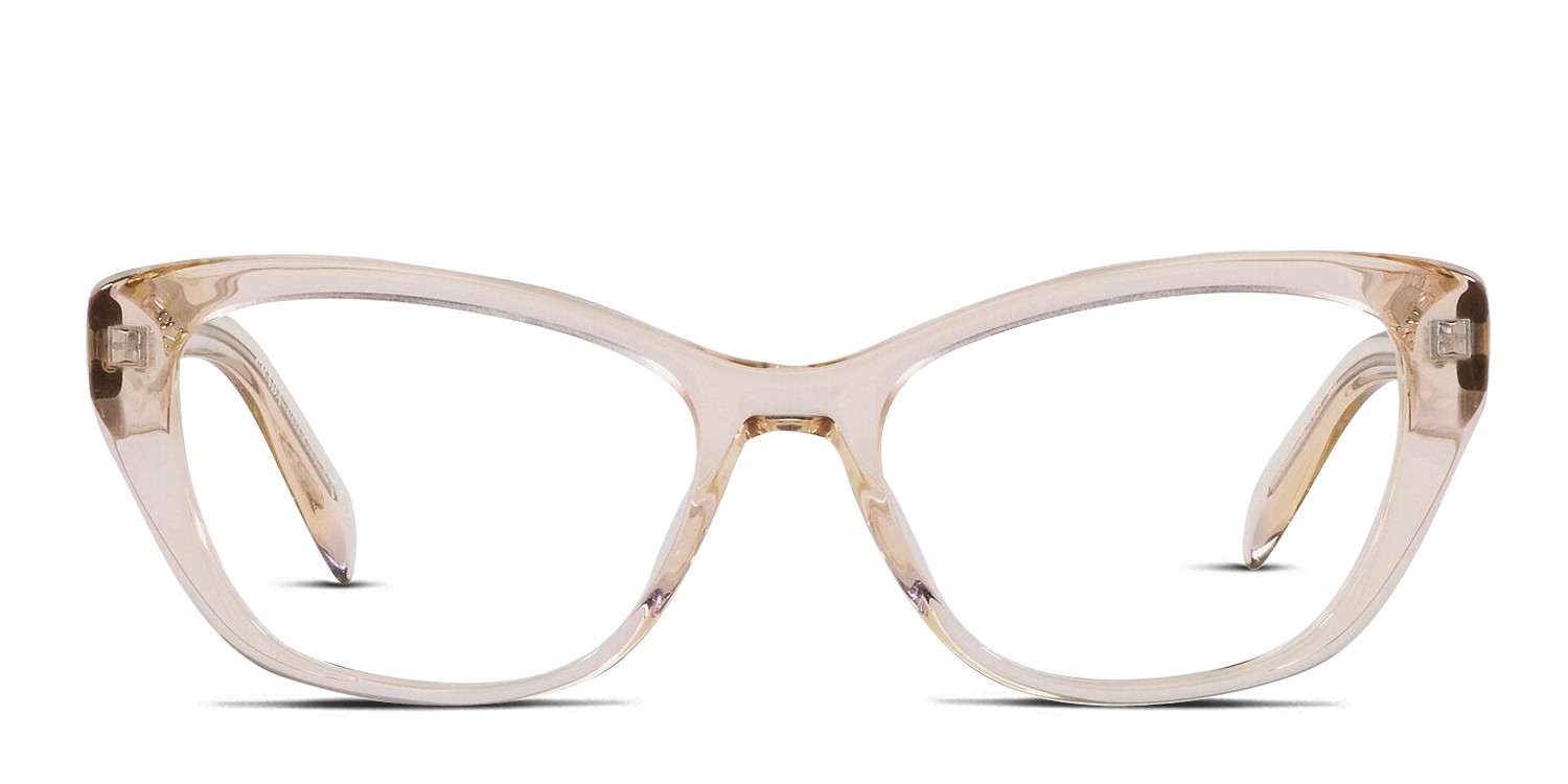 Prada PR19WV Pink, Clear glasses - Pink / Clear - Frontal View