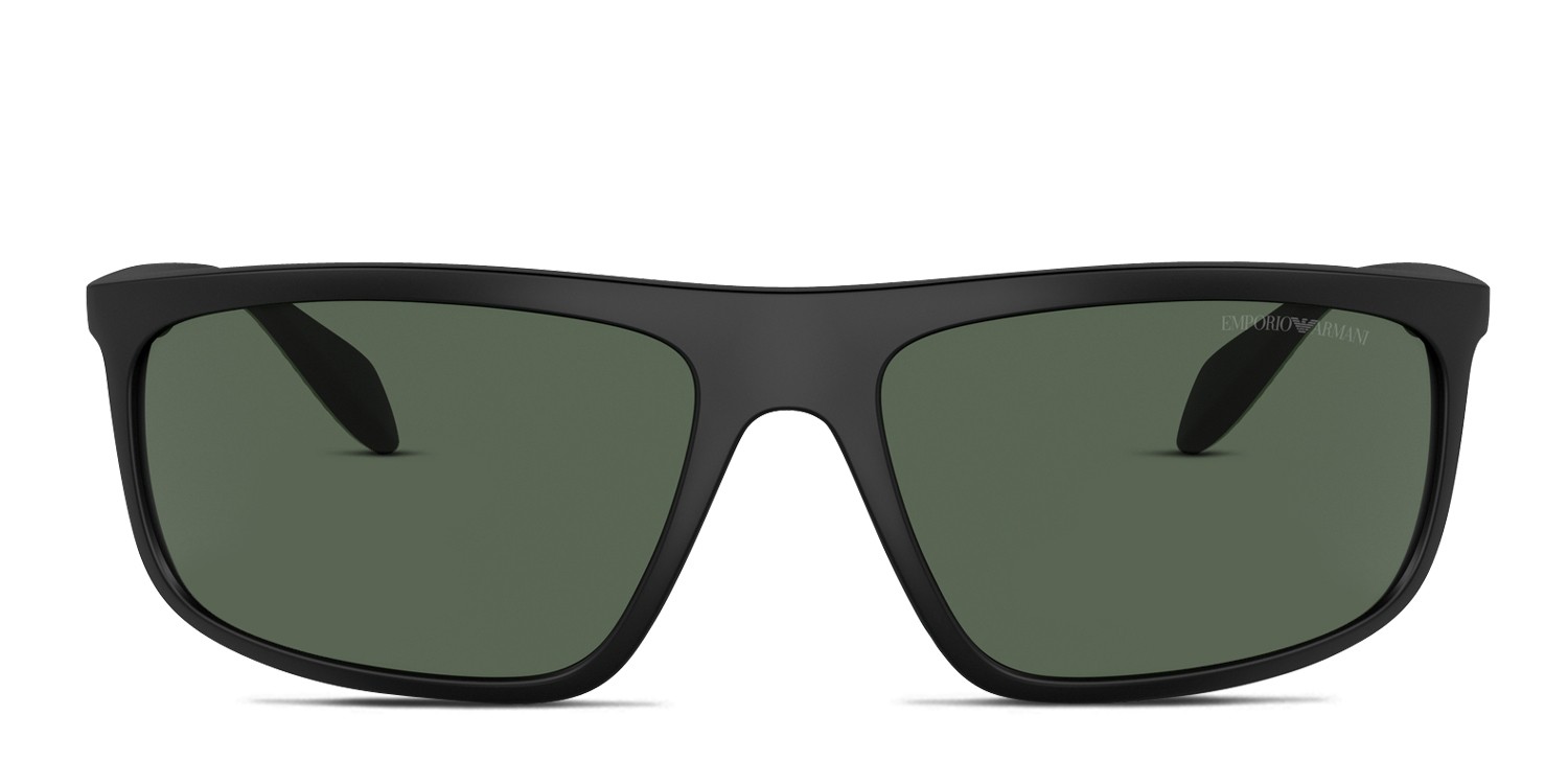 Emporio Armani EA4212U Black, Gray, Green glasses - Black / Gray / Green - Frontal View