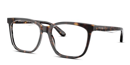 Emporio Armani EA3228 Tortoise, Clear glasses - Tortoise / Clear - Angle View