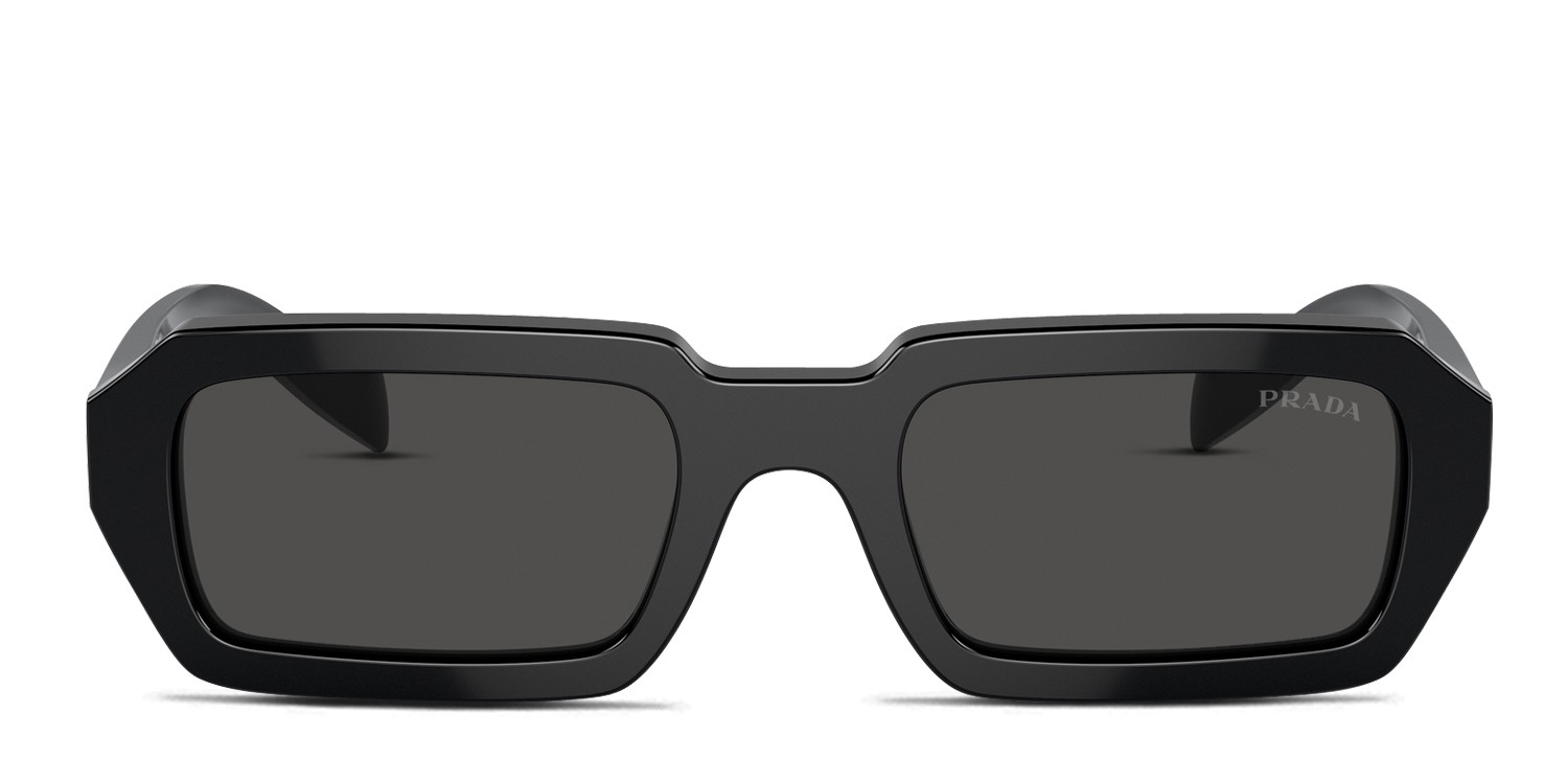 Prada PRA12S Black, Gray glasses - Black / Gray - Frontal View