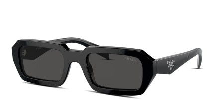 Prada PRA12S Black, Gray glasses - Black / Gray - Angle View