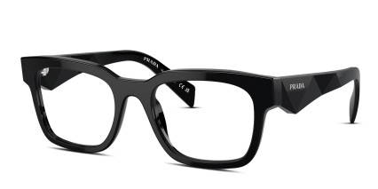 Prada PRA10V Black glasses - Black - Angle View