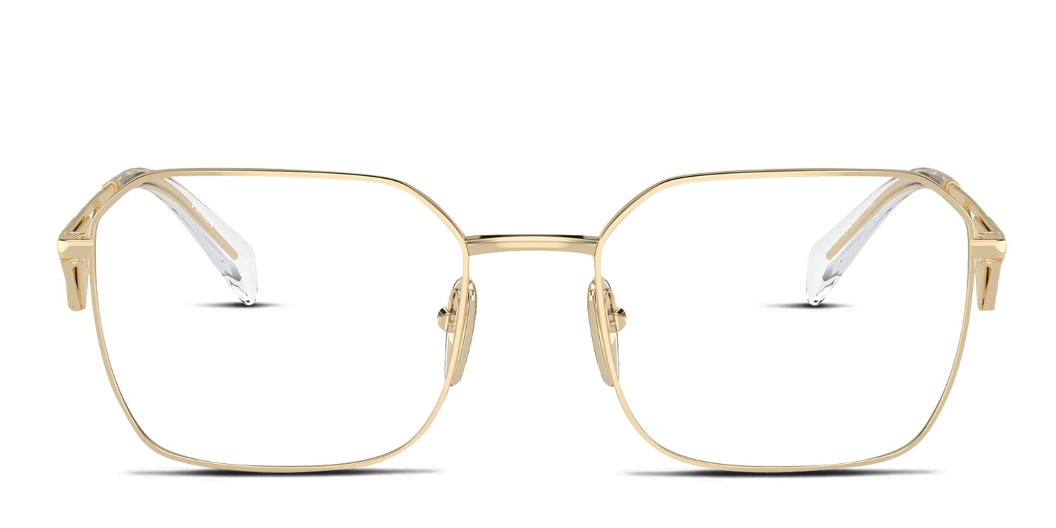 Prada PRA51V Gold glasses - Gold - Frontal View