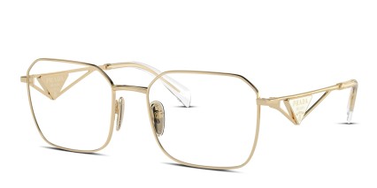 Prada PRA51V Gold glasses - Gold - Angle View
