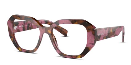 Prada PRA07V Tortoise, Red glasses - Tortoise / Red - Angle View