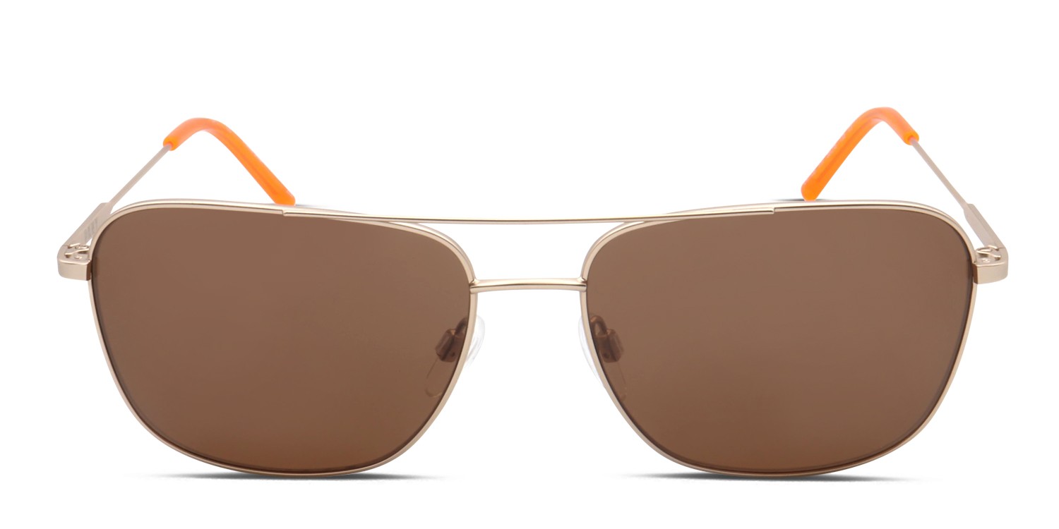 DKNY DK113S Gold, Brown glasses - Gold / Brown - Frontal View