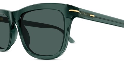 Gucci GG1444S Green, Clear glasses - Green / Clear - Side View