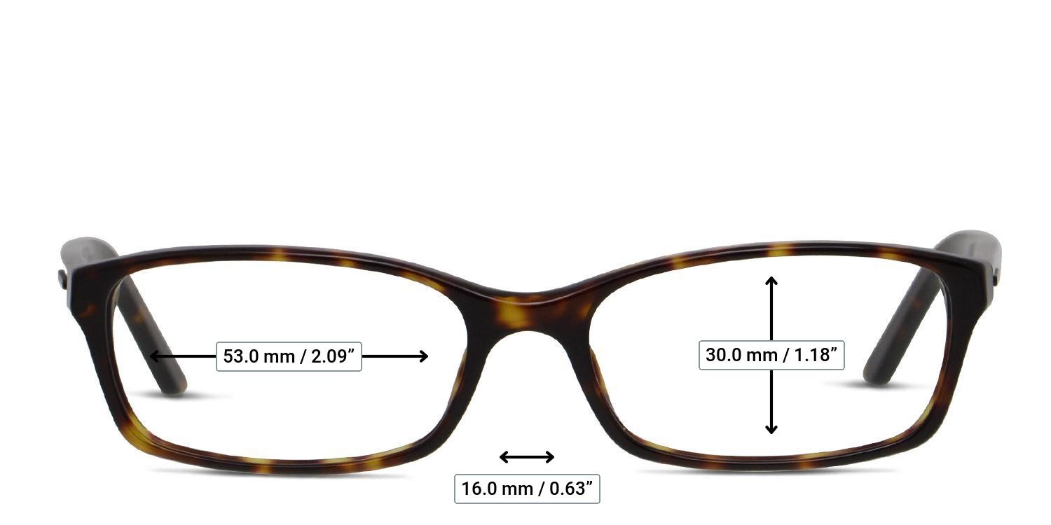 Burberry BE2073 Tortoise glasses - Measurements