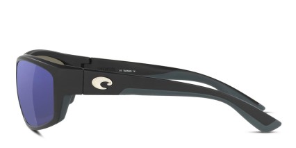 Costa Del Mar 6S9020 Saltbreak Matte Black, Blue glasses - Matte Black / Blue - Side View