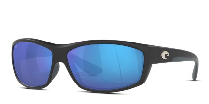Costa Del Mar 6S9020 Saltbreak Matte Black, Blue glasses - Matte Black / Blue - Angle View